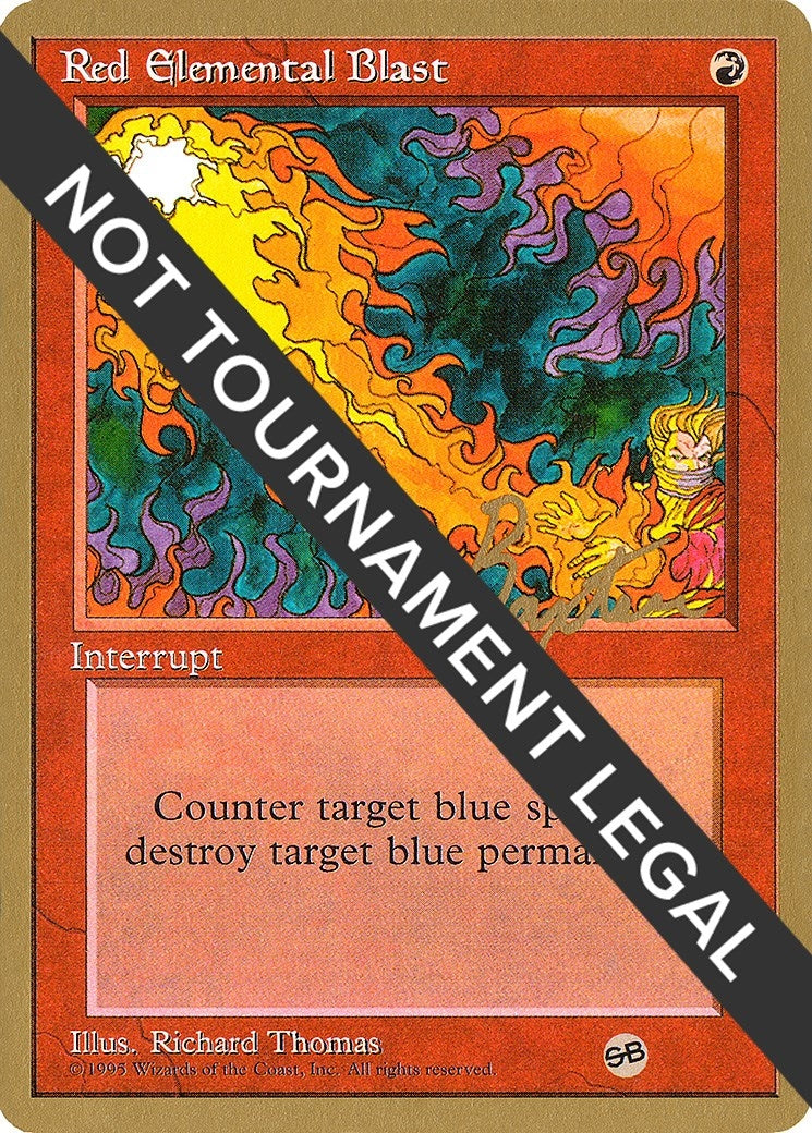 Red Elemental Blast - 1996 George Baxter (4ED) (SB) (World Championship Decks)