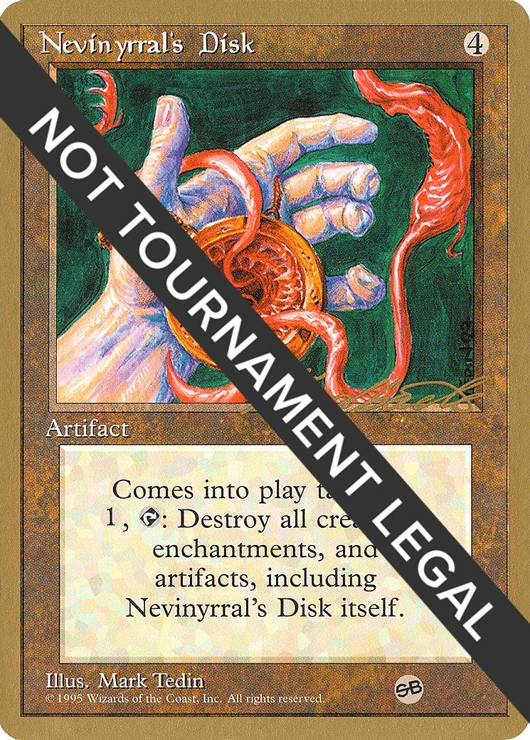 Nevinyrral's Disk - 1996 Leon Lindback (4ED) (SB) (World Championship Decks)