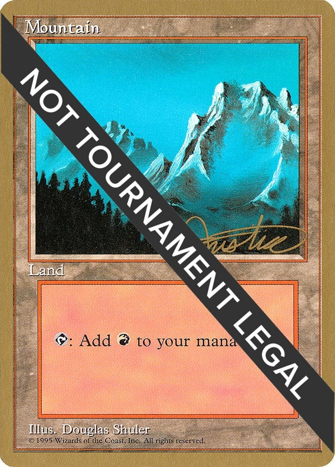 Mountain (B) - 1996 Mark Justice (4ED) (World Championship Decks)