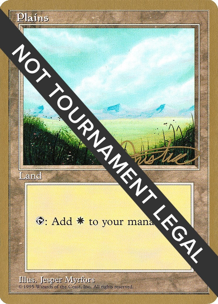 Plains (A) - 1996 Mark Justice (4ED) (World Championship Decks)