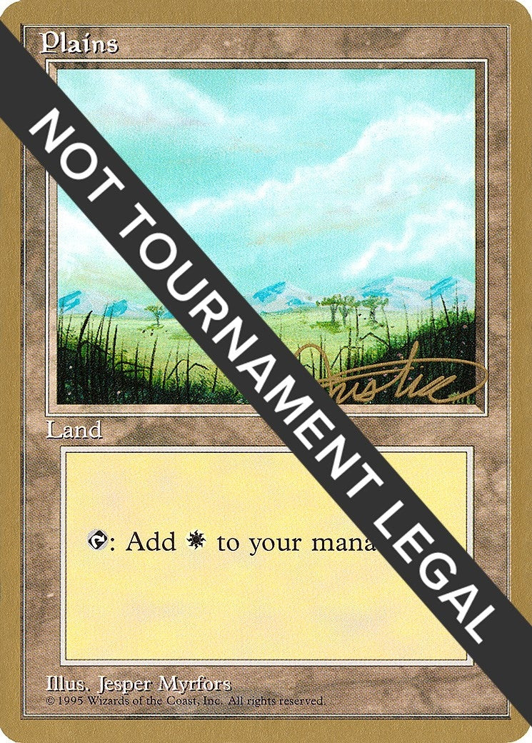 Plains (B) - 1996 Mark Justice (4ED) (World Championship Decks)
