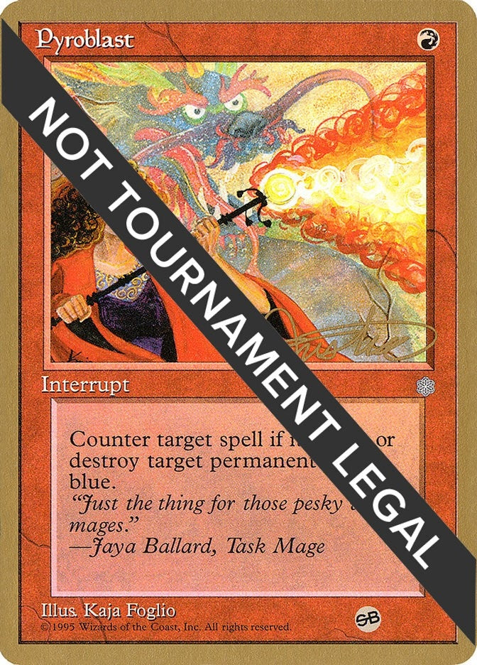 Pyroblast - 1996 Mark Justice (ICE) (SB) (World Championship Decks)