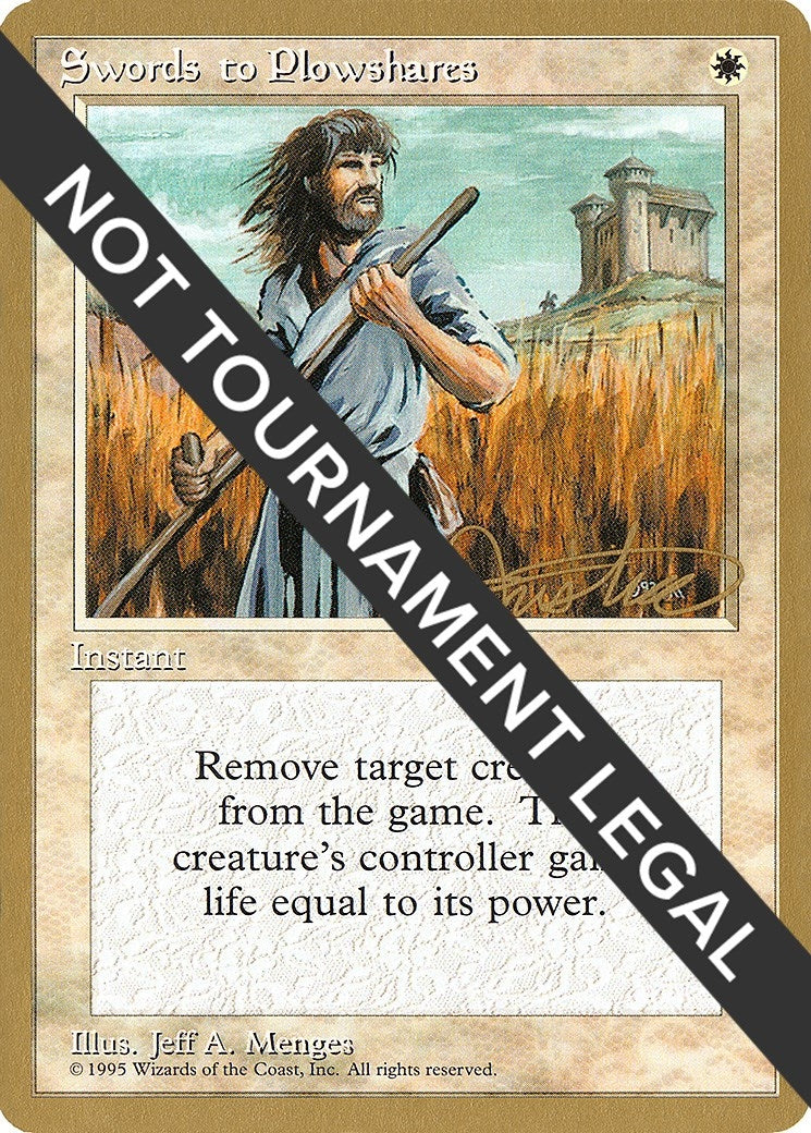Swords to Plowshares - 1996 Mark Justice (4ED) (World Championship Decks)