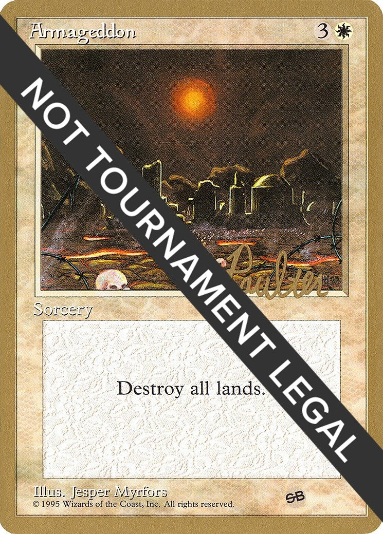 Armageddon - 1996 Preston Poulter (4ED) (SB) (World Championship Decks)
