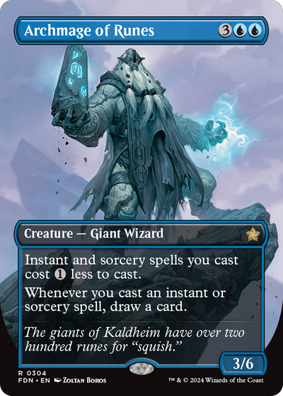 Archmage of Runes (Borderless) (304) (Foundations)