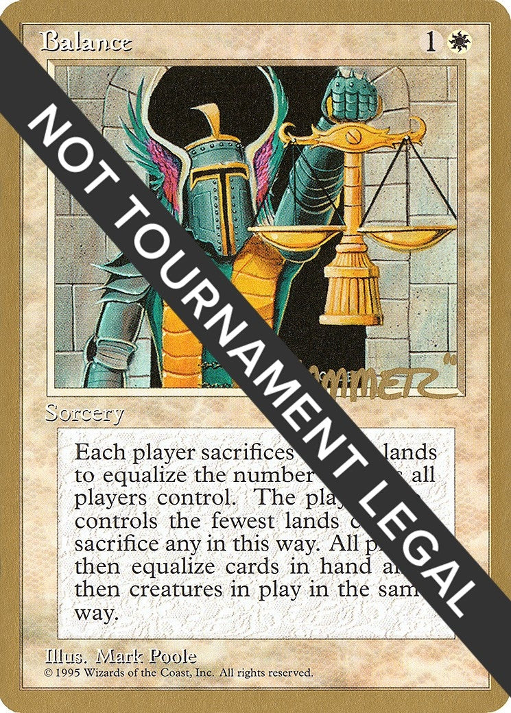 Balance - 1996 Shawn "Hammer" Regnier (4ED) (World Championship Decks)