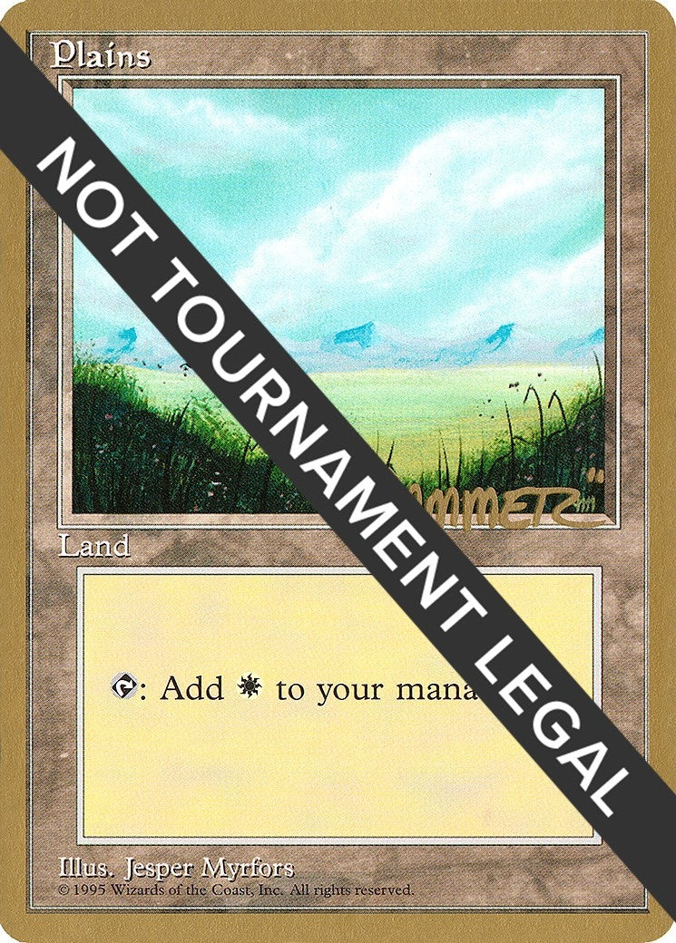 Plains (A) - 1996 Shawn "Hammer" Regnier (4ED) (World Championship Decks)