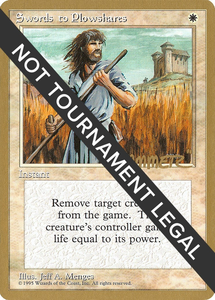 Swords to Plowshares - 1996 Shawn "Hammer" Regnier (4ED) (World Championship Decks)