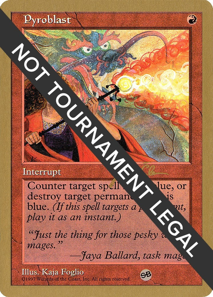 Pyroblast - 1997 Jakub Slemr (5ED) (SB) (World Championship Decks)
