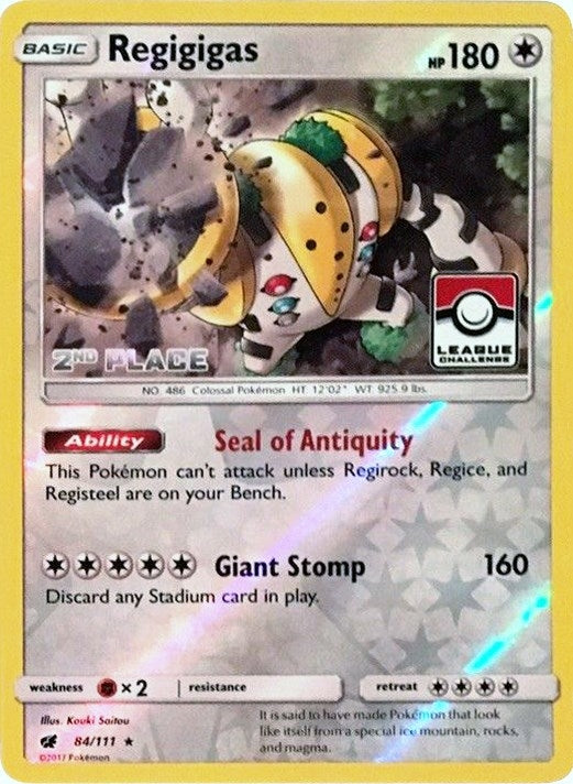 Image for Regigigas - 84/111 (League Challenge) [2nd Place] (084/111) (League & Championship Cards) - Pokemon
