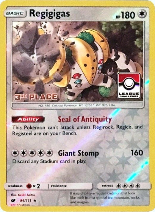 Image for Regigigas - 84/111 (League Challenge) [3rd Place] (084/111) (League & Championship Cards) - Pokemon