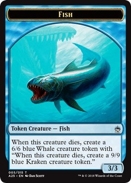 Fish // Kraken Double-Sided Token (5 // 6) (Masters 25)