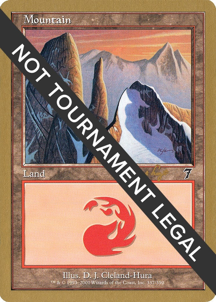 Mountain (337) - 2001 Tom van de Logt (7ED) (World Championship Decks)