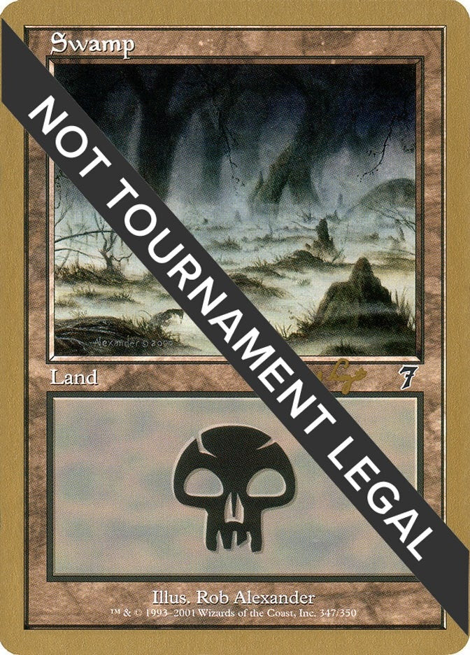 Swamp (347) - 2001 Tom van de Logt (7ED) (World Championship Decks)