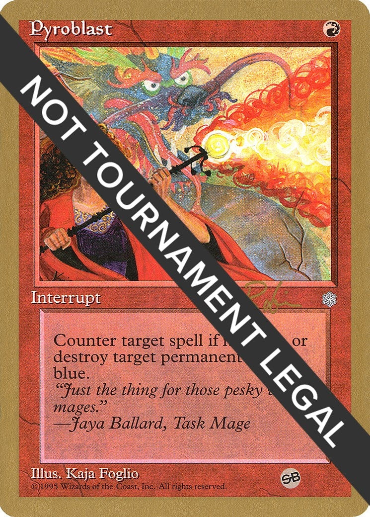 Pyroblast - 1998 Ben Rubin (ICE) (SB) (World Championship Decks)