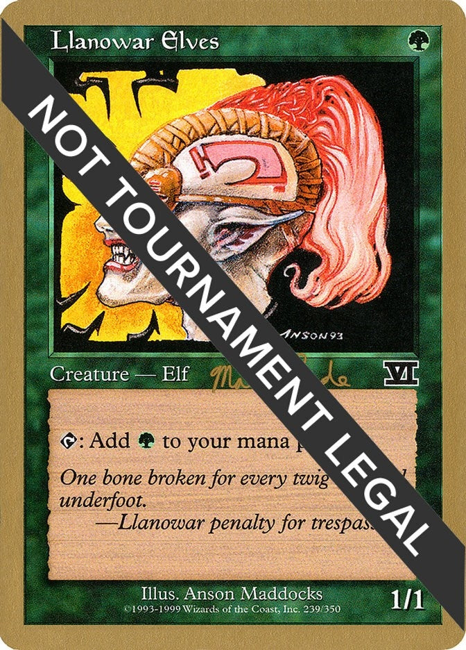 Llanowar Elves - 1999 Matt Linde (6ED) (World Championship Decks)