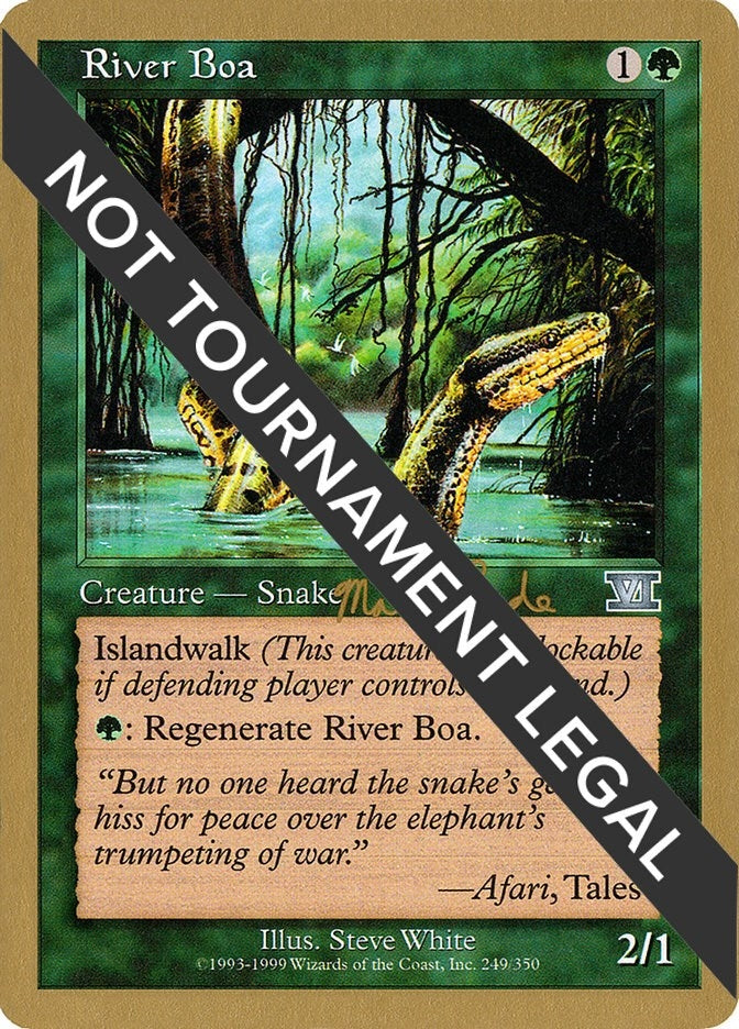 River Boa - 1999 Matt Linde (6ED) (World Championship Decks)