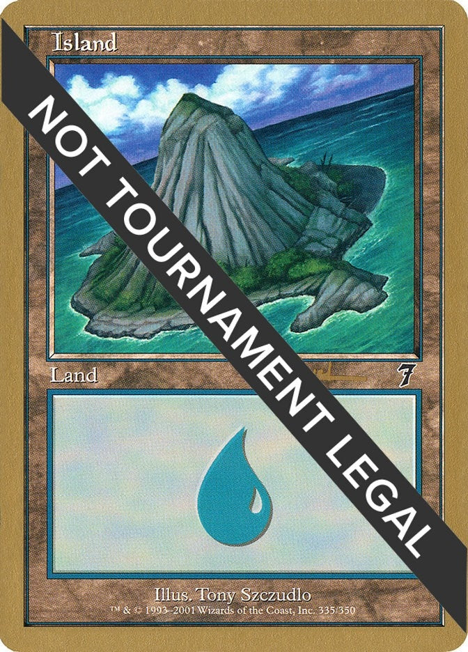 Island (335) - 2001 Alex Borteh (7ED) (World Championship Decks)