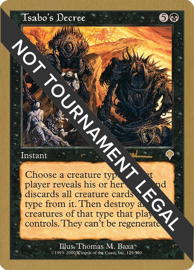 Tsabo's Decree - 2001 Antoine Ruel (INV) (World Championship Decks)