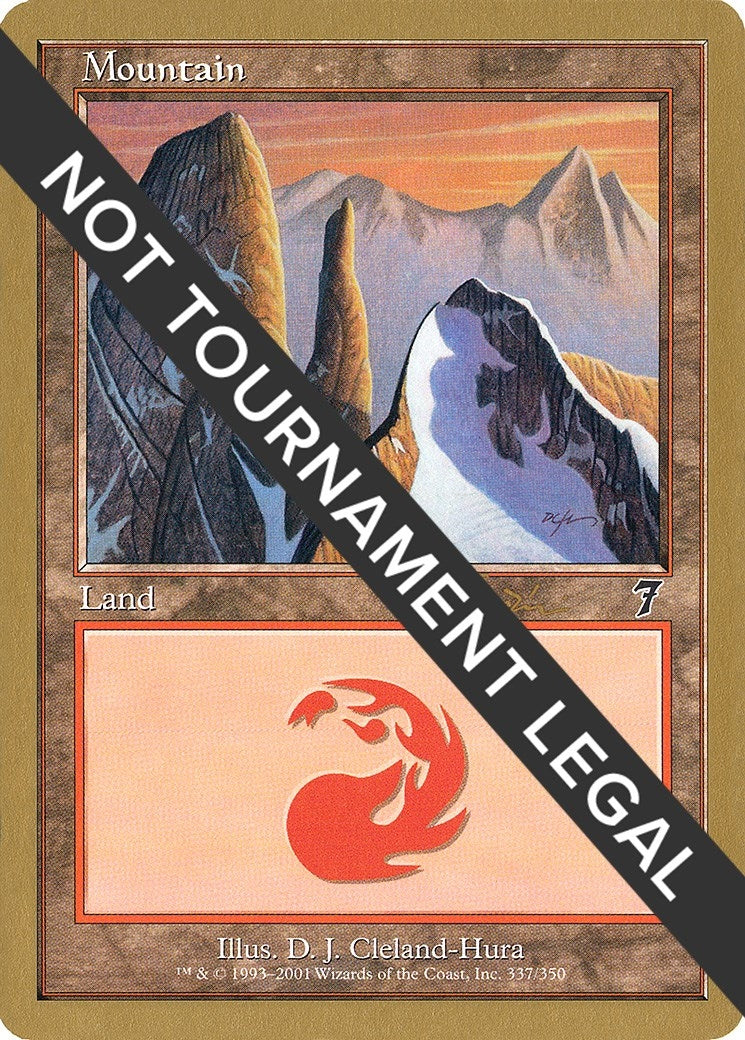 Mountain (337) - 2001 Jan Tomcani (7ED) (World Championship Decks)