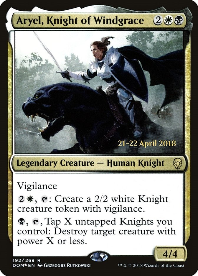 Aryel, Knight of Windgrace (192) (Prerelease Cards)