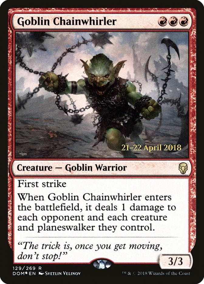 Goblin Chainwhirler (129) (Prerelease Cards)
