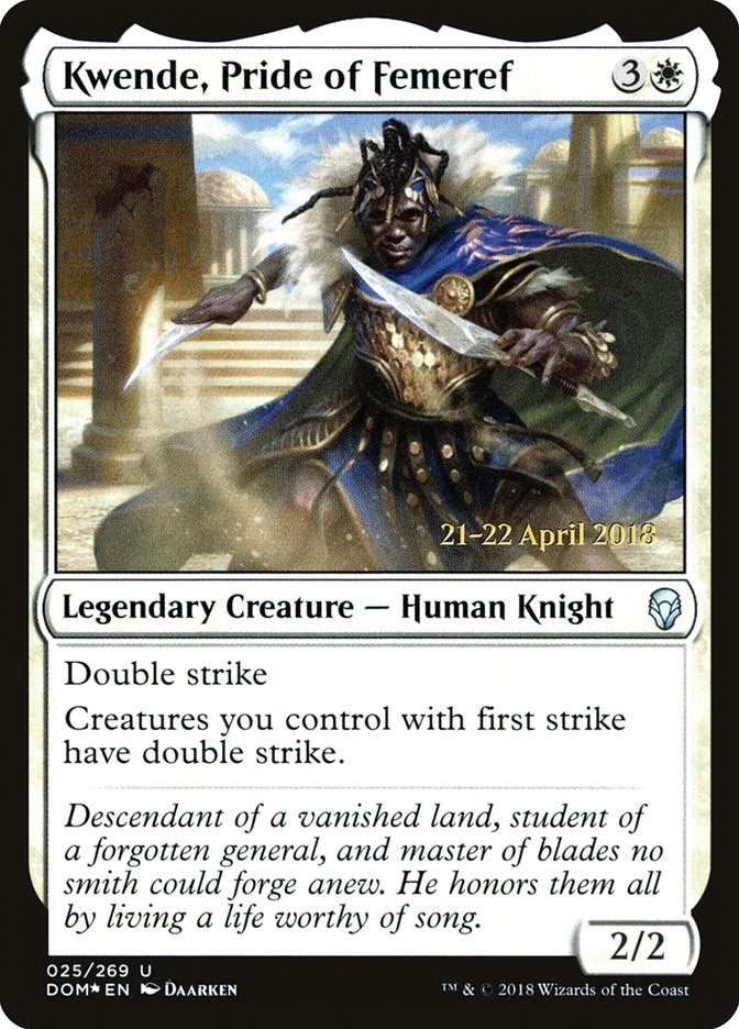 Kwende, Pride of Femeref (25) (Prerelease Cards)