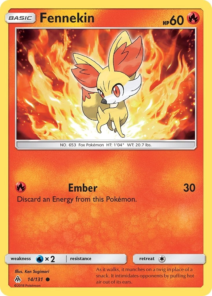 Image for Fennekin (14) (14/131) (SM - Forbidden Light) - Pokemon