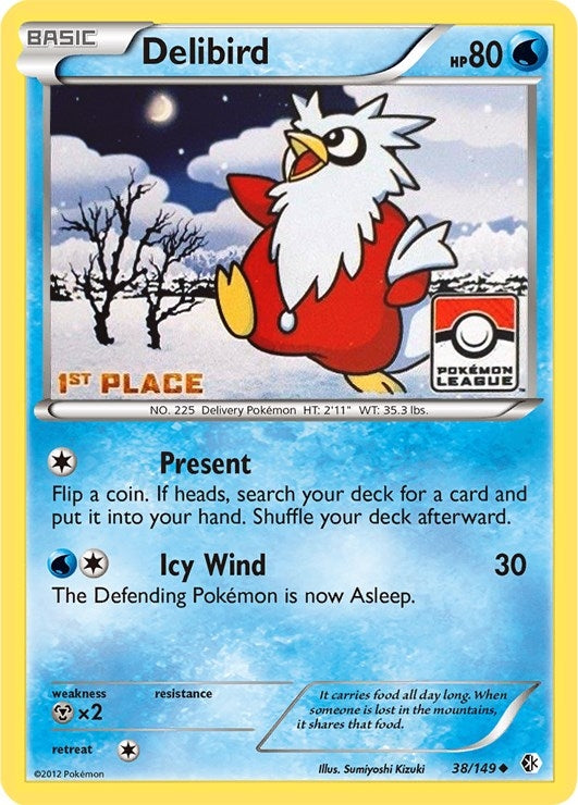 Image for Delibird - 38/149 (Pokemon League) [1st Place] (038/149) (League & Championship Cards) - Pokemon