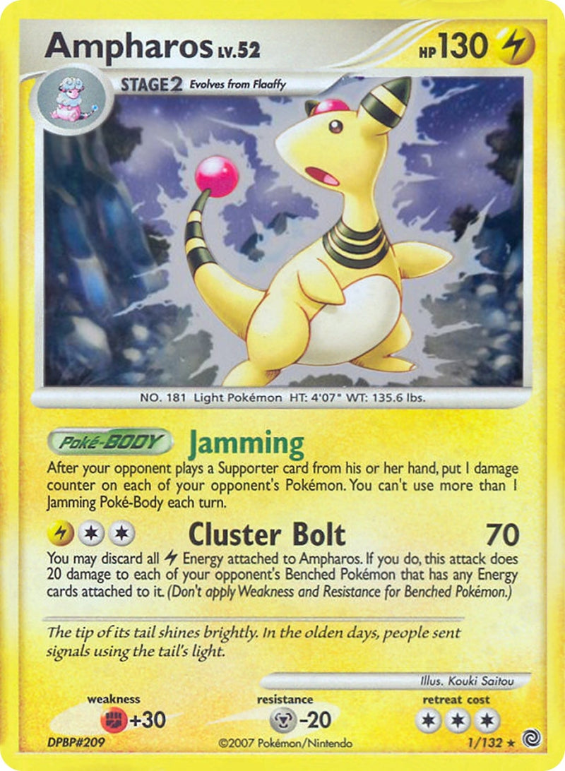 Image for Ampharos - 1/132 (DP Secret Wonders) (001/132) (Deck Exclusives) - Pokemon