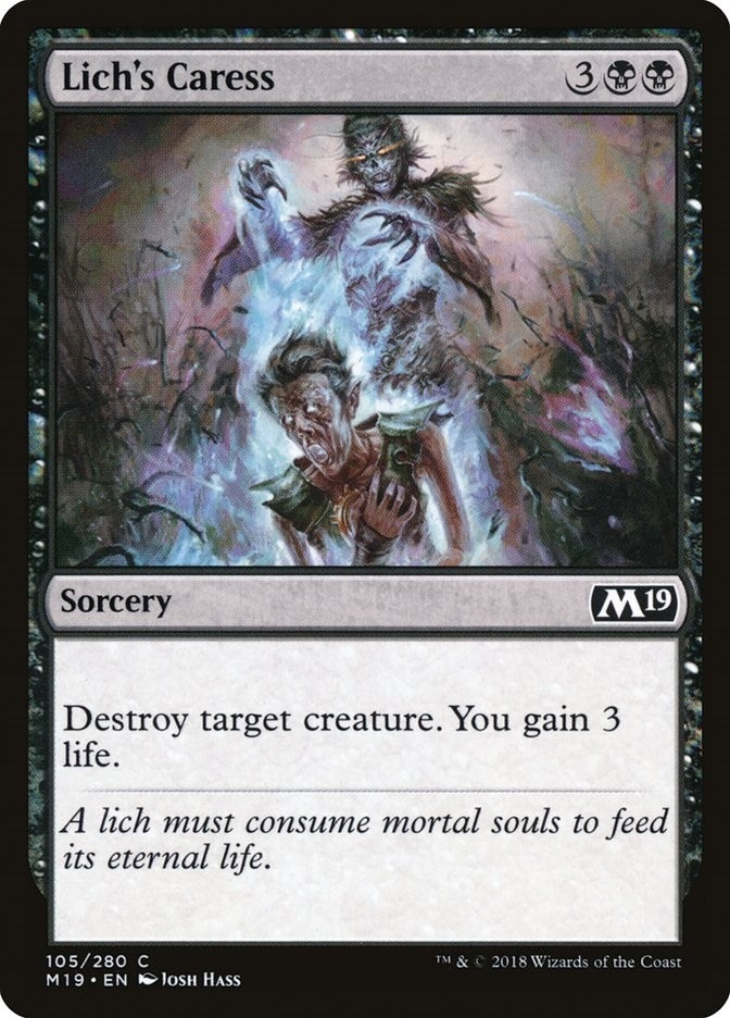 Lich's Caress (105) (Core Set 2019)