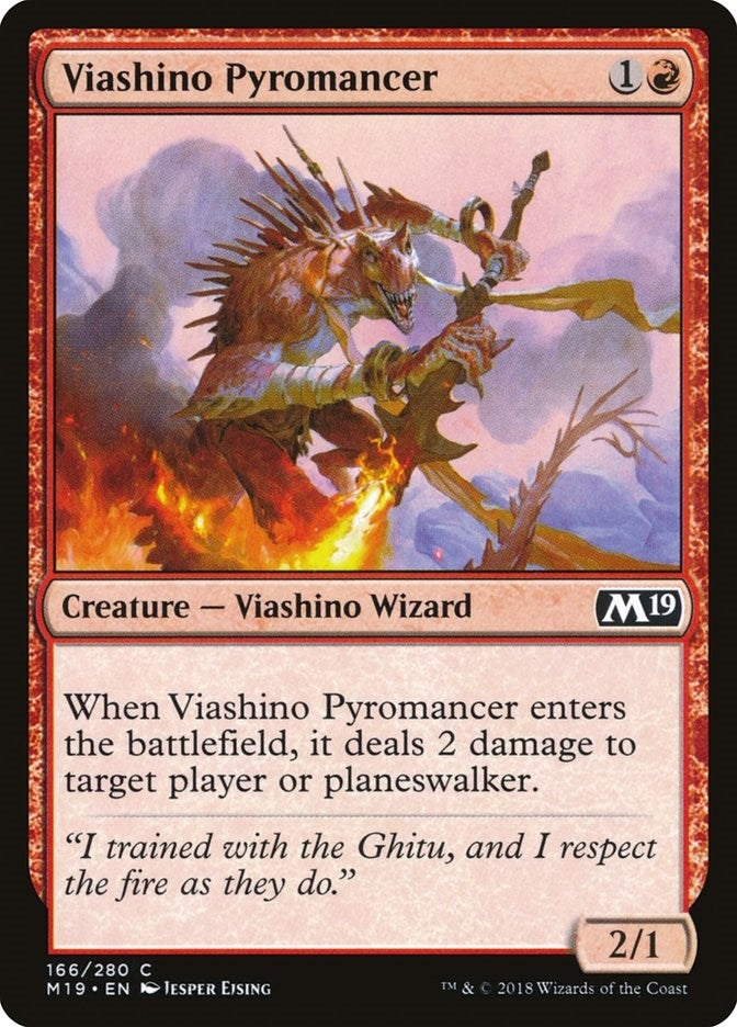 Viashino Pyromancer (166) (Core Set 2019)