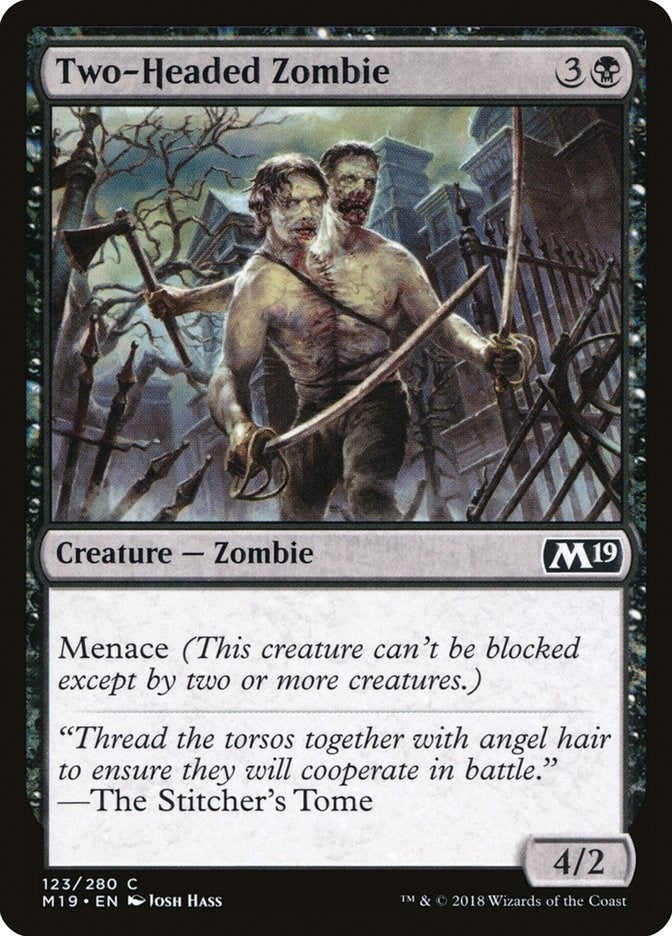 Image for Two-Headed Zombie (123) - Magic: The Gathering