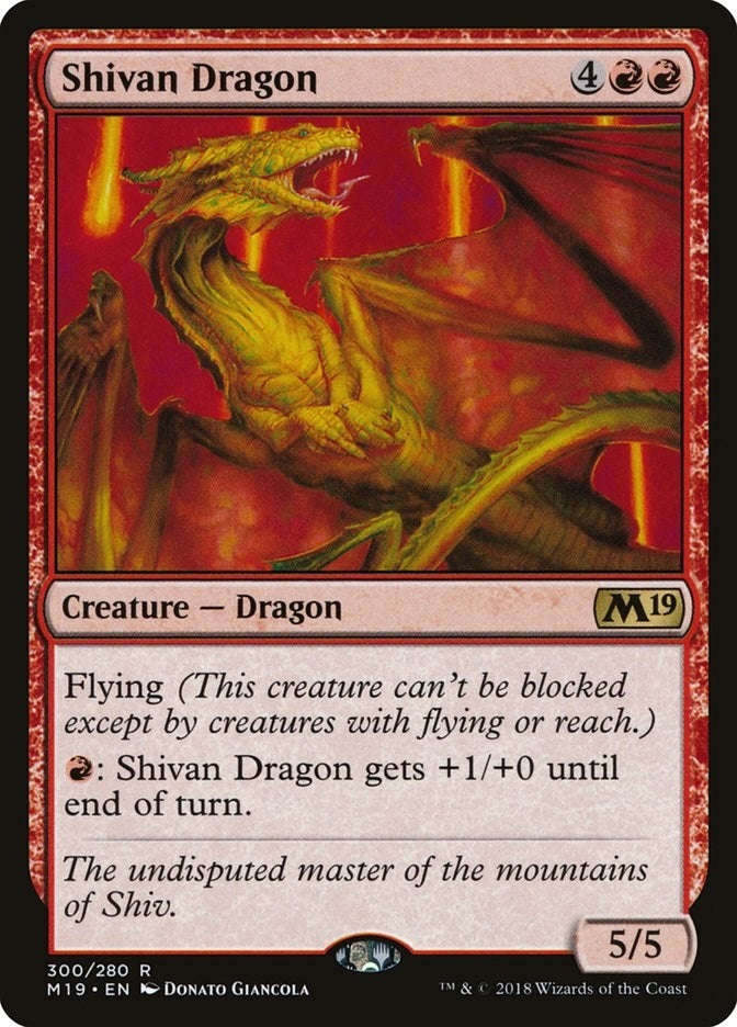 Shivan Dragon (300) (Core Set 2019)