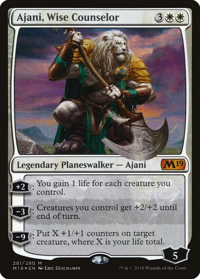 Ajani, Wise Counselor (281) (Core Set 2019)