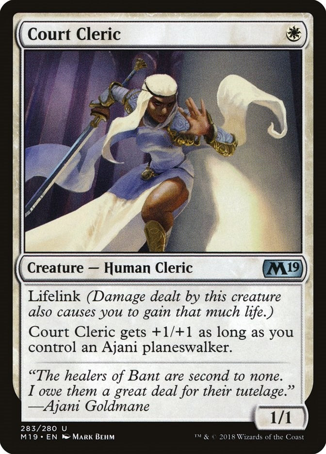 Court Cleric (283) (Core Set 2019)