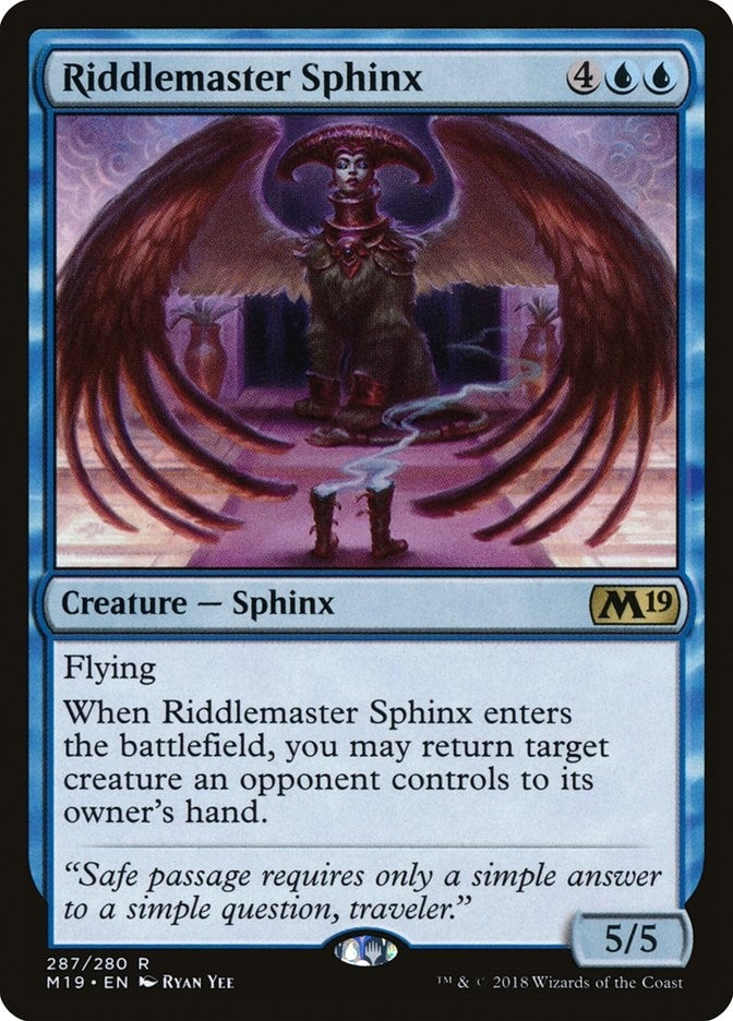 Riddlemaster Sphinx (287) (Core Set 2019)