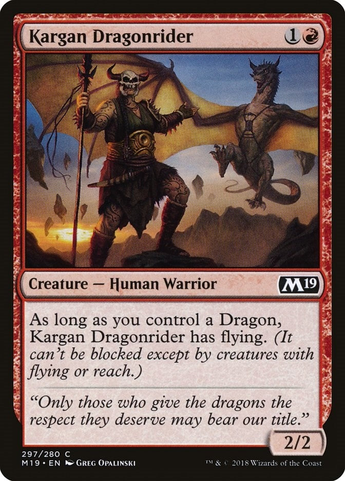 Kargan Dragonrider (297) (Core Set 2019)
