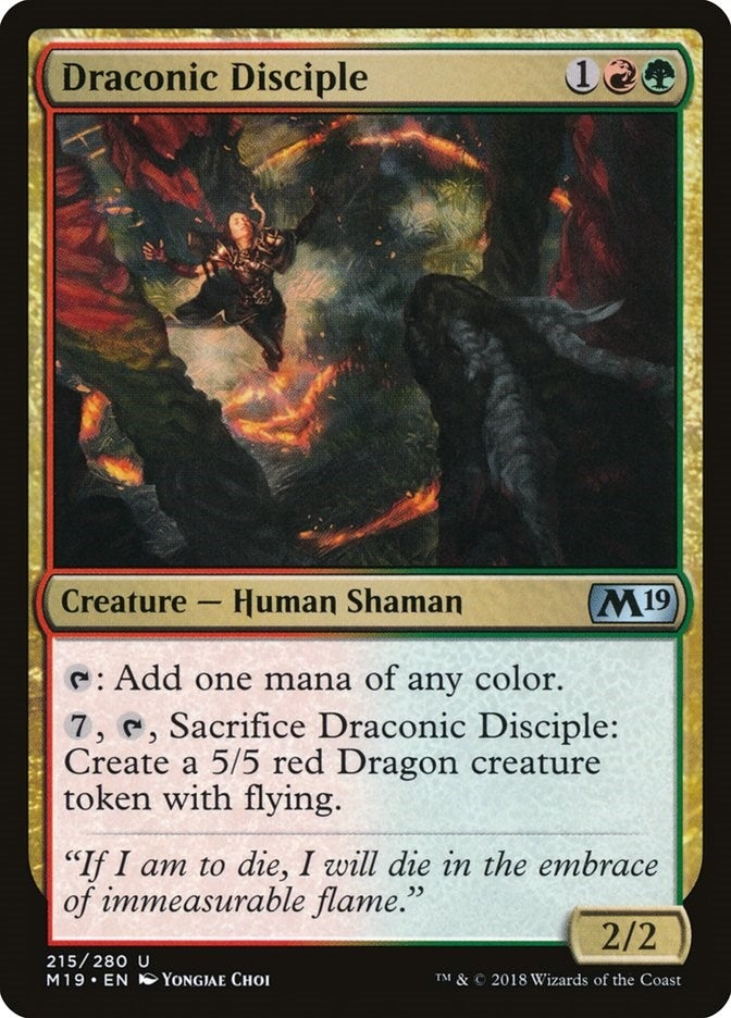 Draconic Disciple (215) (Core Set 2019)