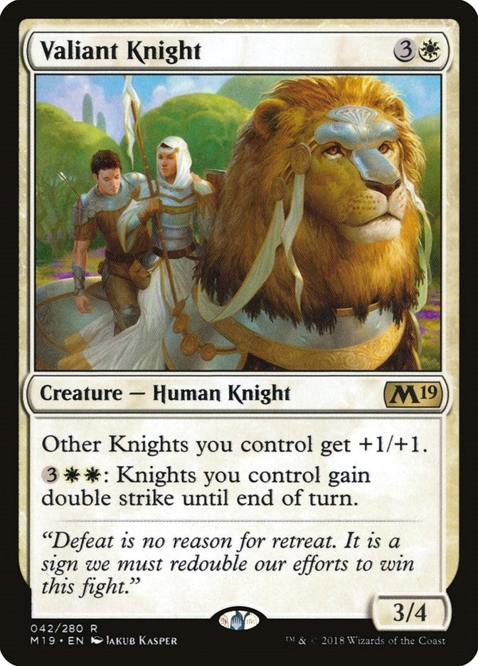 Image for Valiant Knight (42) - Magic: The Gathering