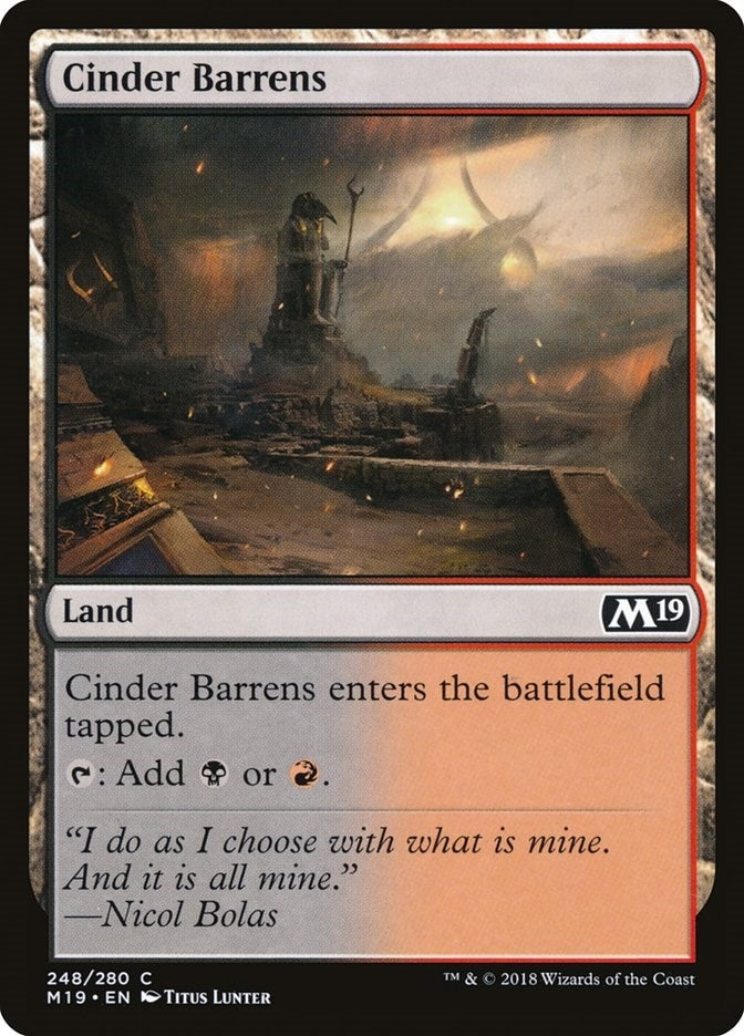 Cinder Barrens (248) (Core Set 2019)