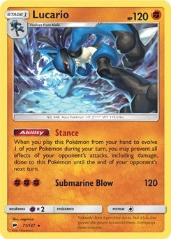 Image for Lucario (SM - Burning Shadows) (71) (Deck Exclusives) - Pokemon