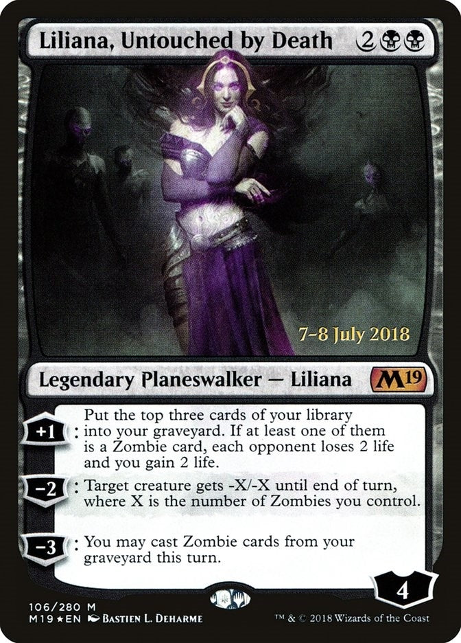 Liliana, Untouched by Death (106) (Prerelease Cards)
