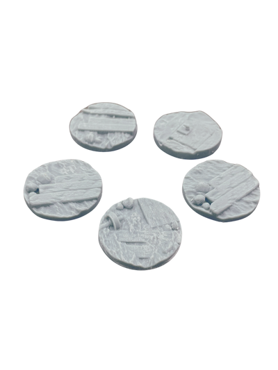 Resin Printed 25mm Debris Bases 5ct