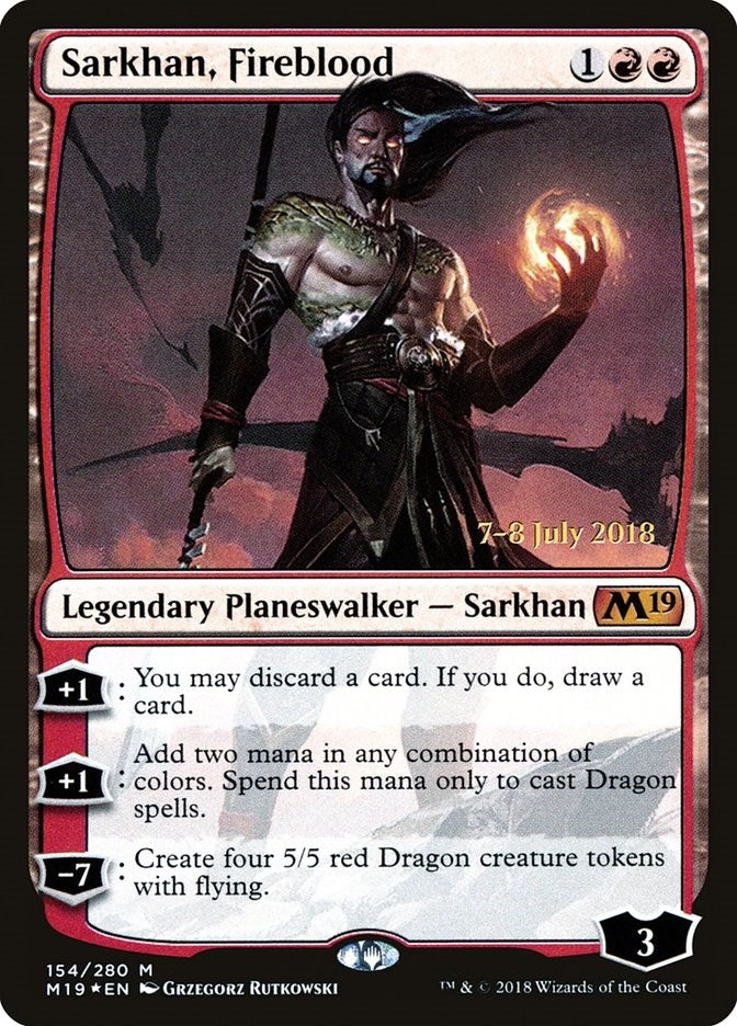 Sarkhan, Fireblood (154) (Prerelease Cards)