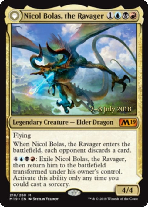 Nicol Bolas, the Ravager (218) (Prerelease Cards)