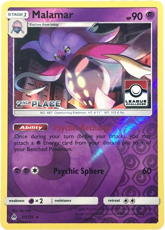 Image for Malamar - 51/131 (League Challenge) [2nd Place] (051/131) (League & Championship Cards) - Pokemon
