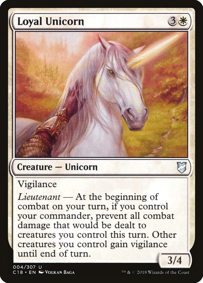 Loyal Unicorn (4) (Commander 2018)