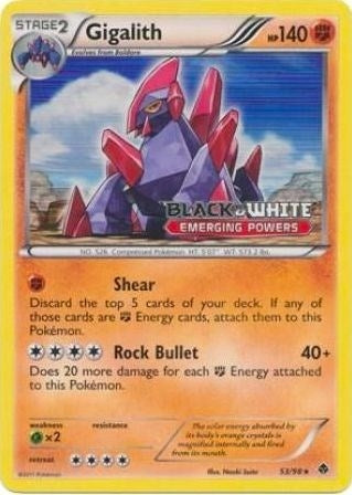 Image for Gigalith - 53/98 (Prerelease) (53/98) (Black and White Promos) - Pokemon