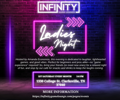 🌸 Ladies Night at Infinity Game Lounge 🌸